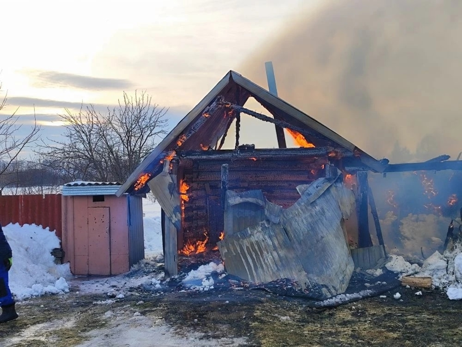 Пожар в Малотенькашево