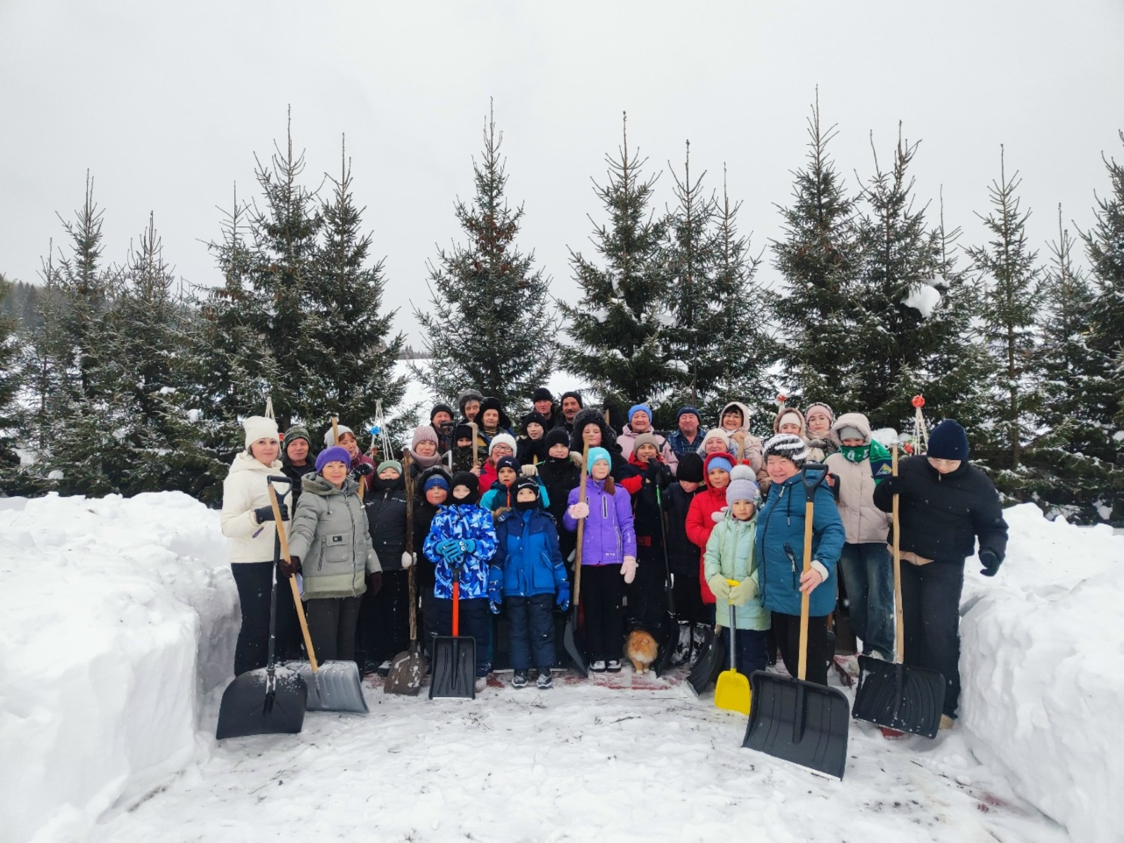 В д. Первомайск традиционная акция «Снежный десант»